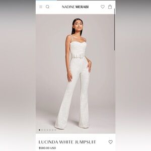 Nadine Marabi NEVER BEEN WORN NEW WITH TAGS Lucinda white jumpsuit